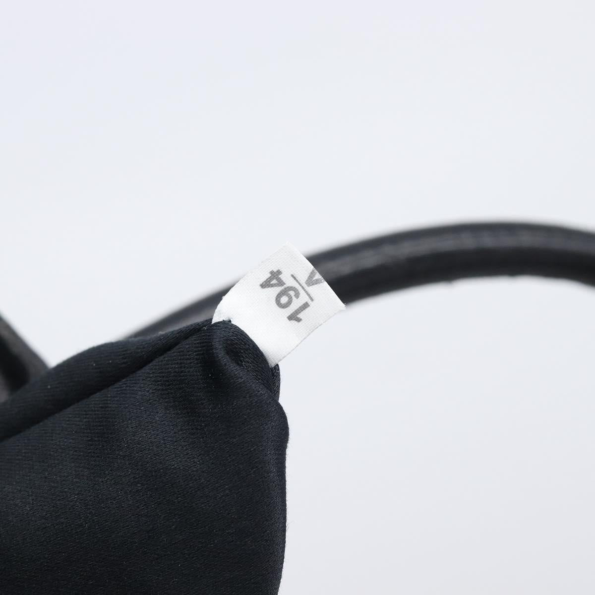 Miu Miu Matelasse Hand Bag Leather 2way Black Gold Auth 210009