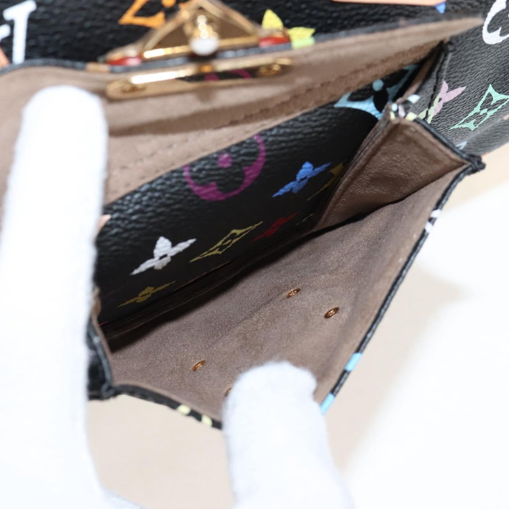 LOUIS VUITTON Monogram Multicolor Speedy 30 Hand Bag Black M92642 Auth 210029SM
