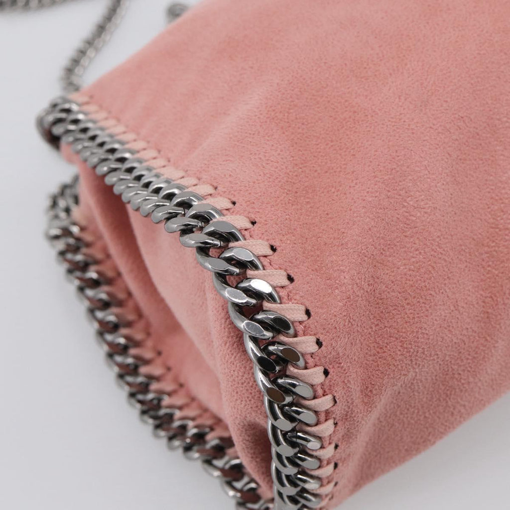 Stella McCartney Chain Falabella Bag Polyester Pink Silver 371223 Auth 210065A