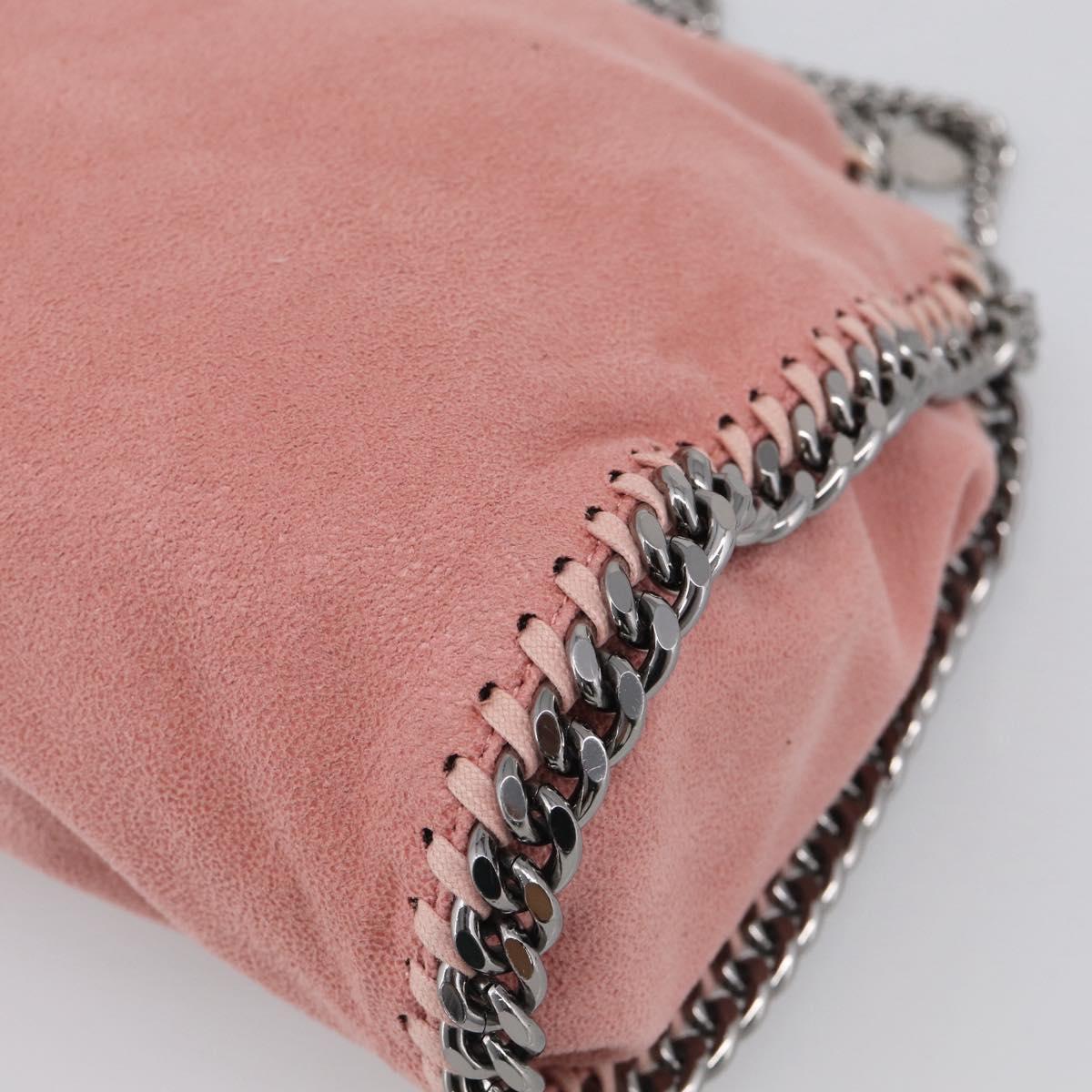 Stella McCartney Chain Falabella Bag Polyester Pink Silver 371223 Auth 210065A