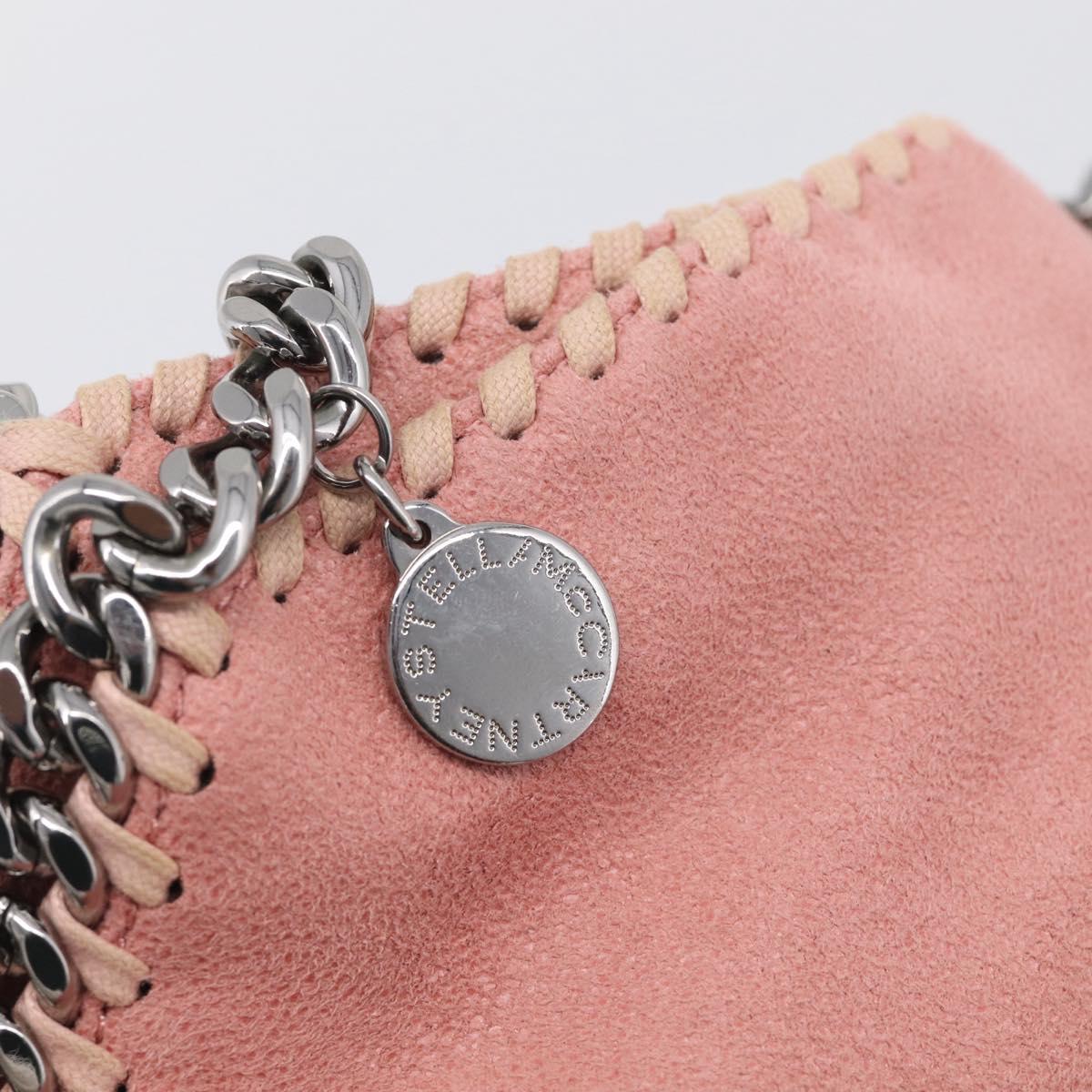 Stella McCartney Chain Falabella Bag Polyester Pink Silver 371223 Auth 210065A