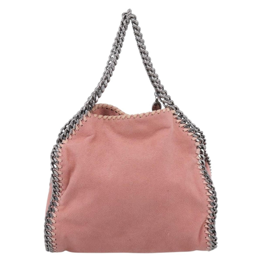 Stella McCartney Chain Falabella Bag Polyester Pink Silver 371223 Auth 210065A