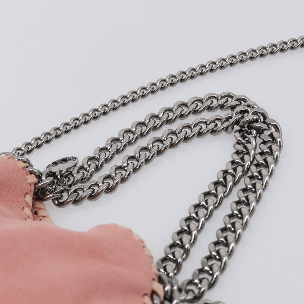 Stella McCartney Chain Falabella Bag Polyester Pink Silver 371223 Auth 210065A