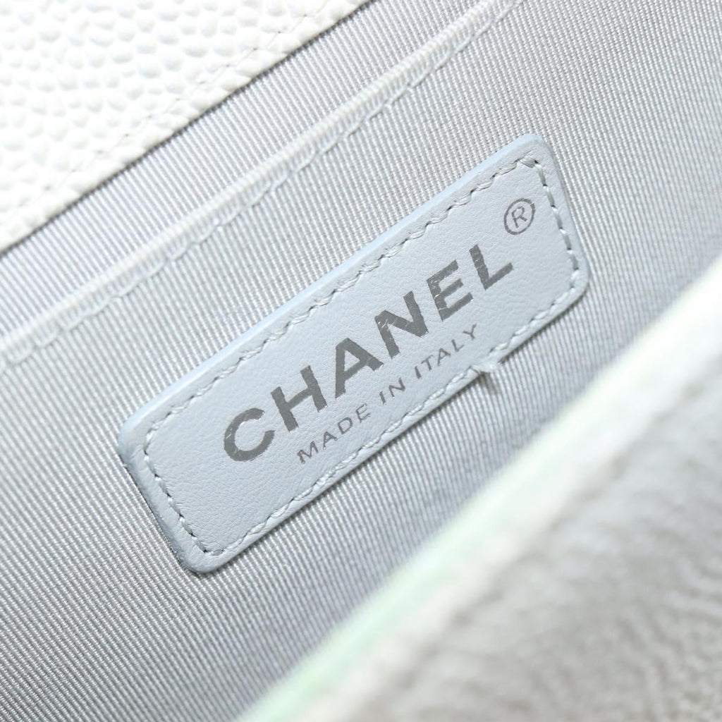 CHANEL Chain Matelasse Boy Chanel Bag Caviar Skin Multicolor CC Auth 210066SAM