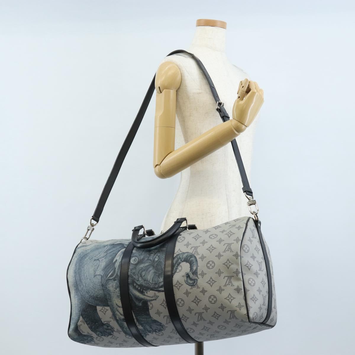 LOUIS VUITTON Monogram Savanna Keepall Bandouliere 45 Bag M54129 Auth 210069V