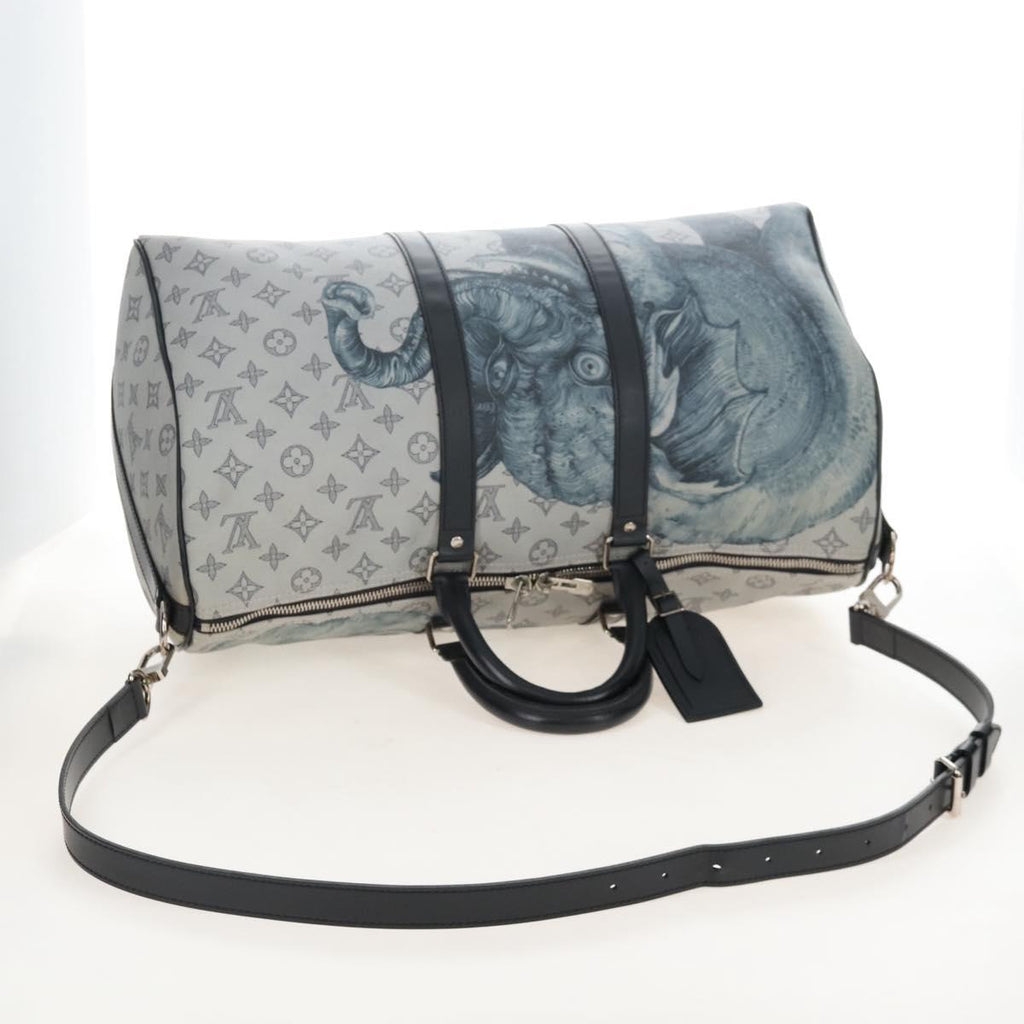 LOUIS VUITTON Monogram Savanna Keepall Bandouliere 45 Bag M54129 Auth 210069V