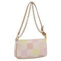 LOUIS VUITTON Damier Licious Pochette Pouch Peach N40642 LV Auth 210081SM