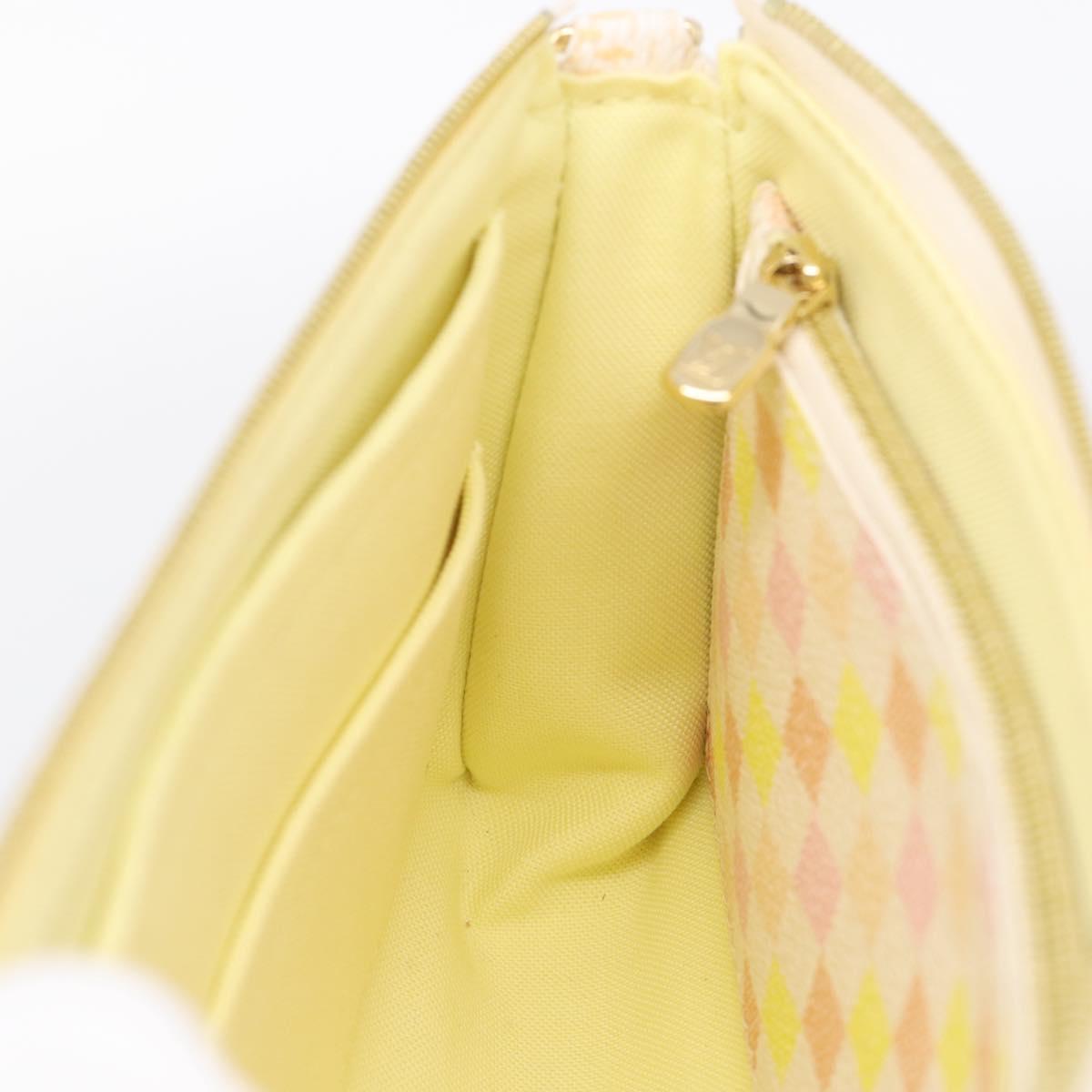 LOUIS VUITTON Damier Licious Pochette Pouch Peach N40642 LV Auth 210081SM