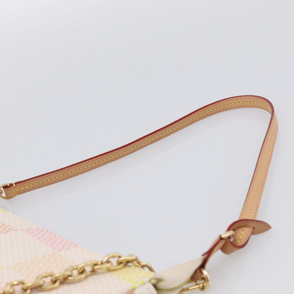 LOUIS VUITTON Damier Licious Pochette Pouch Peach N40642 LV Auth 210081SM