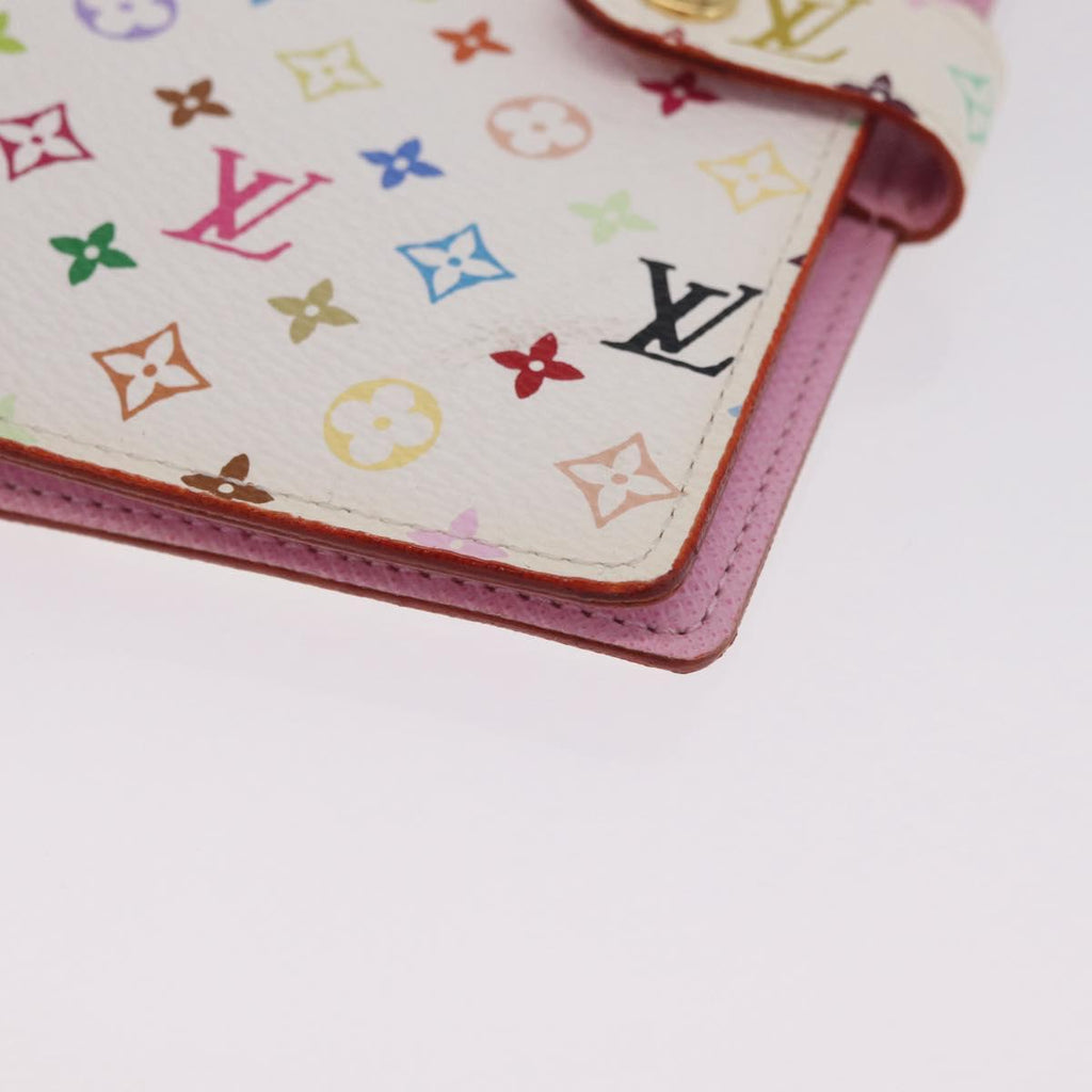 LOUIS VUITTON Monogram Multicolor Agenda PM Day White R21074 LV Auth 210095M