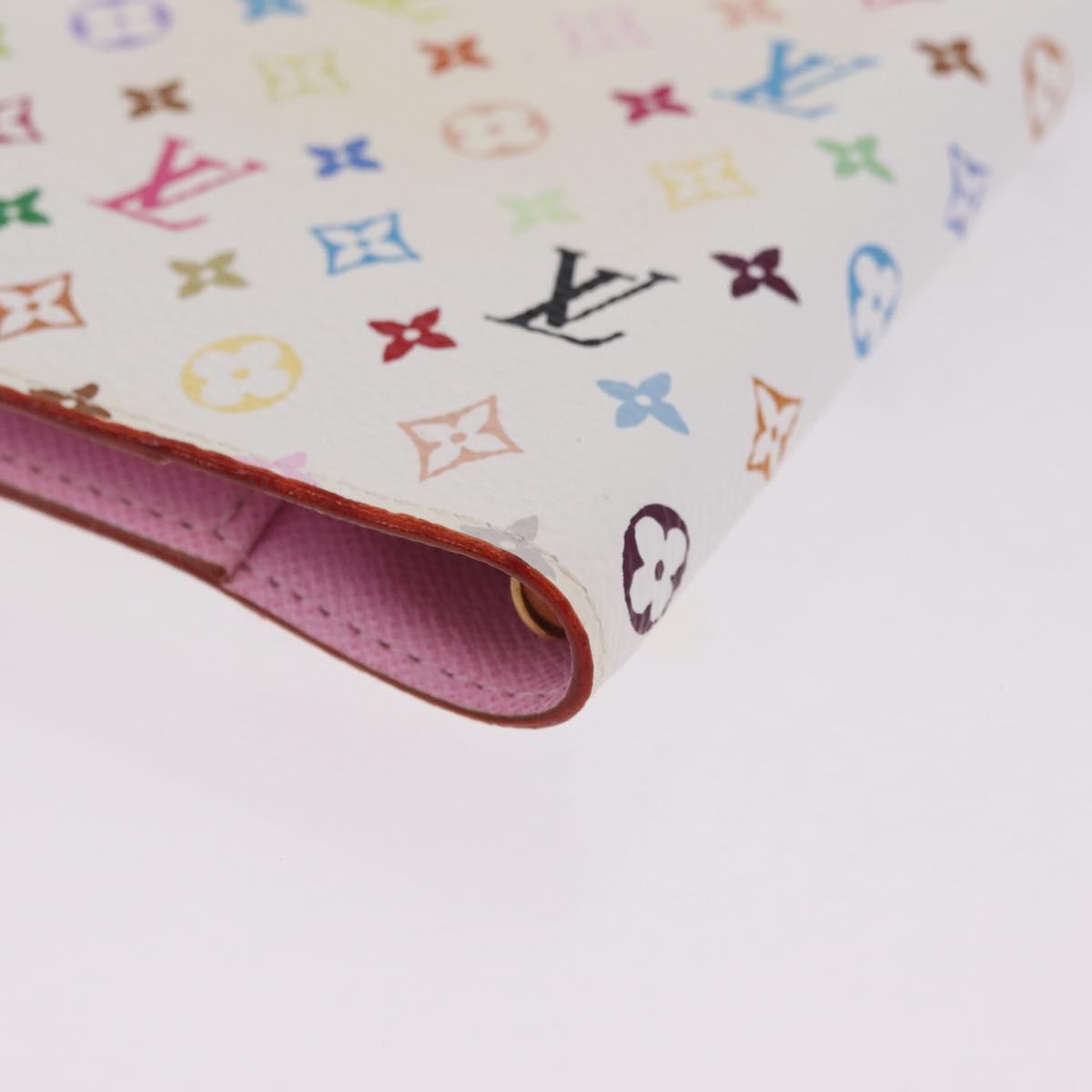 LOUIS VUITTON Monogram Multicolor Agenda PM Day White R21074 LV Auth 210095M