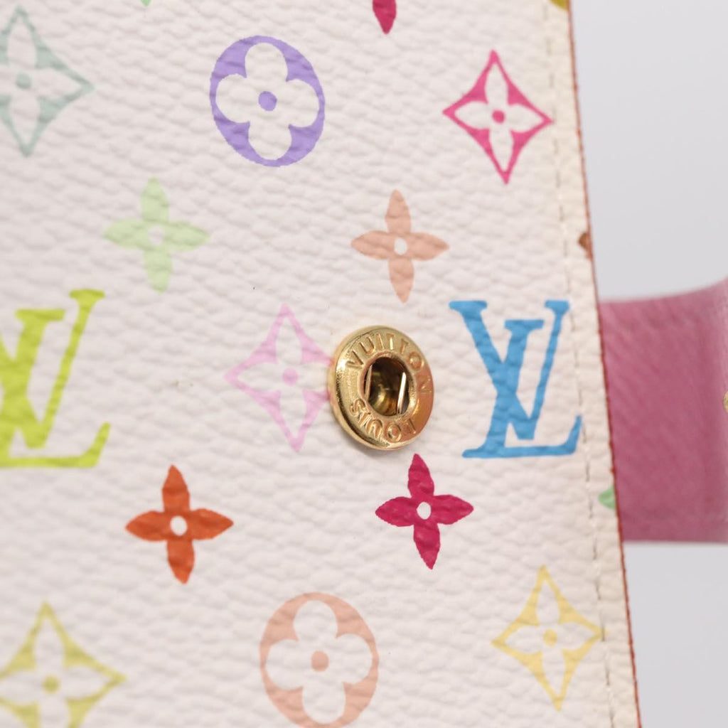 LOUIS VUITTON Monogram Multicolor Agenda PM Day White R21074 LV Auth 210095M