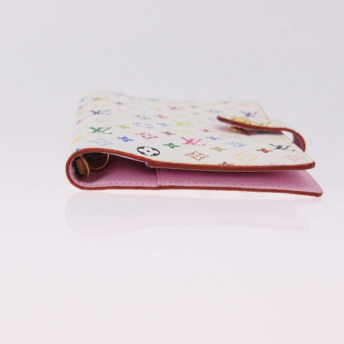 LOUIS VUITTON Monogram Multicolor Agenda PM Day White R21074 LV Auth 210095M