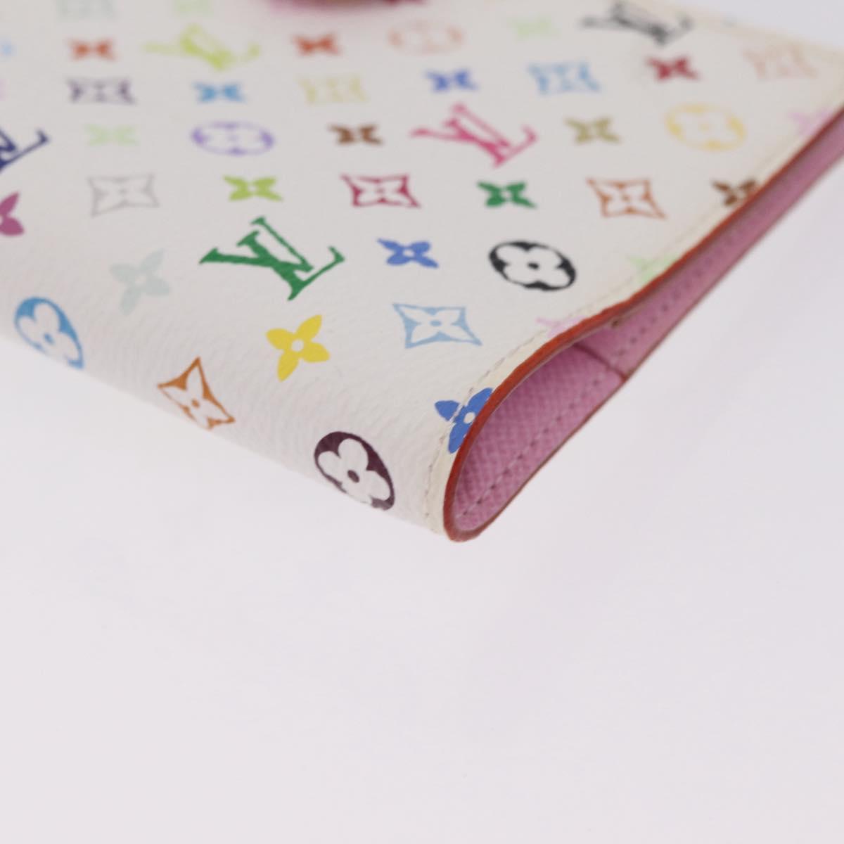 LOUIS VUITTON Monogram Multicolor Agenda PM Day White R21074 LV Auth 210095M