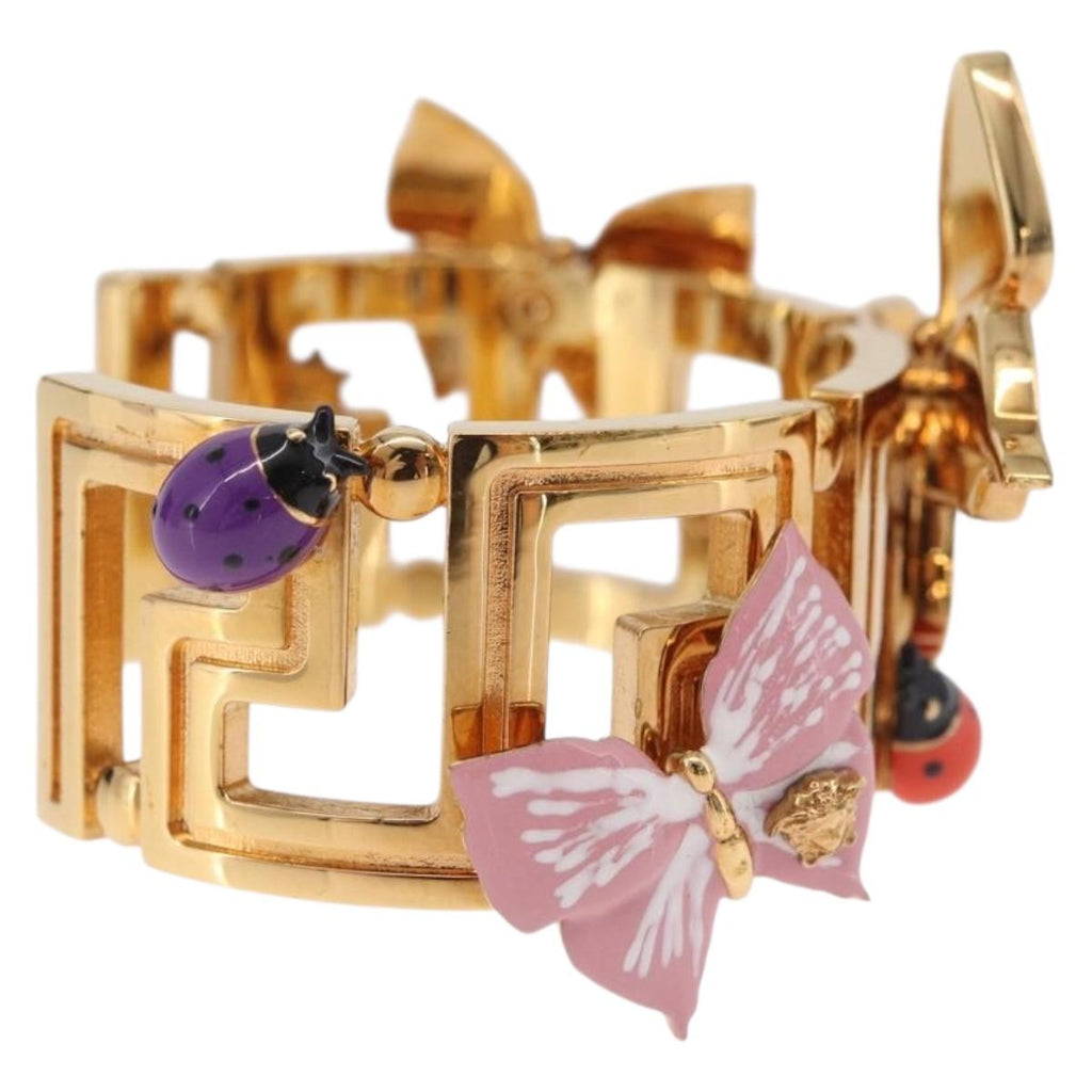 VERSACE Bangle Bracelet metal Gold Tone Auth 210115M