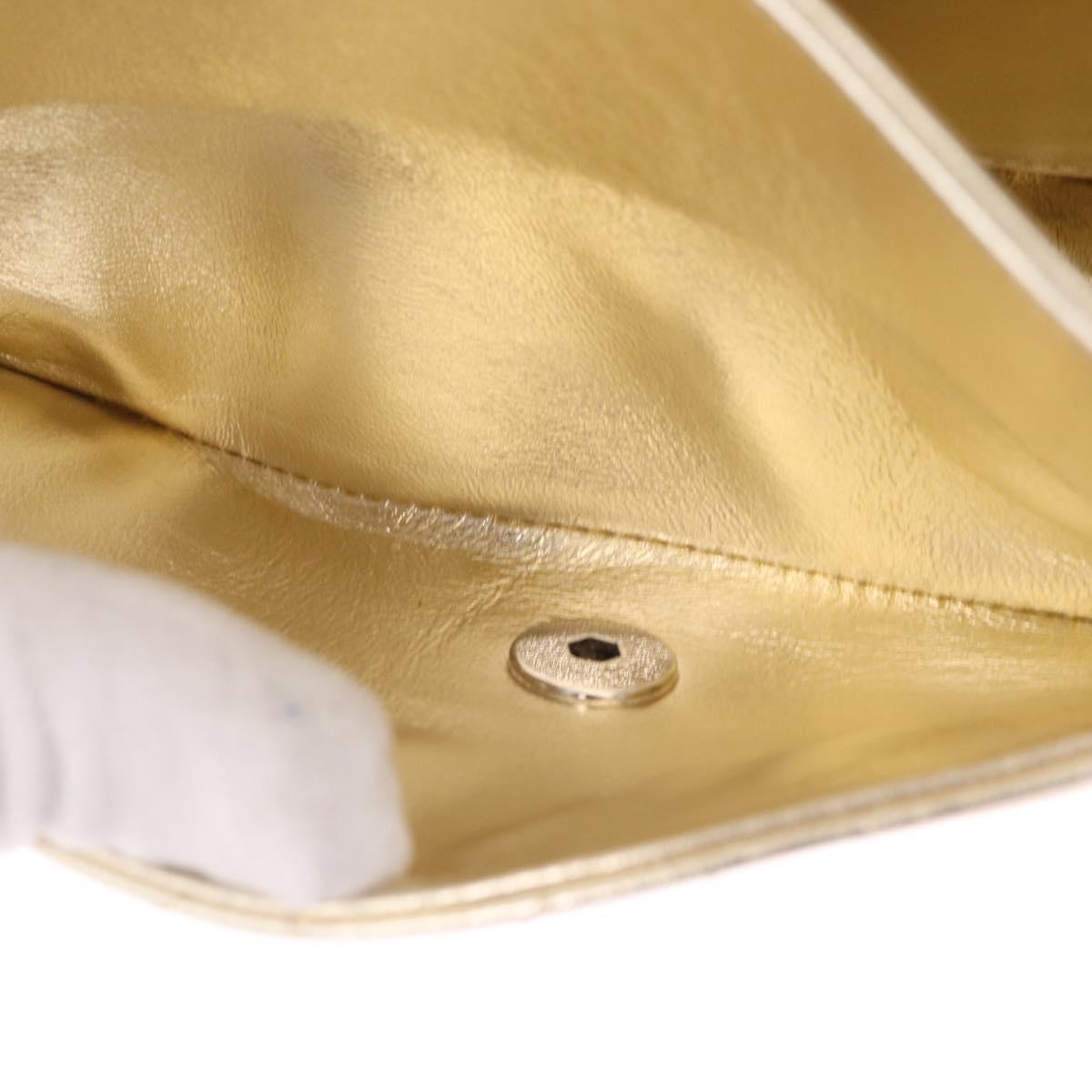 CHANEL Matelasse25 Chain Shoulder Bag Lamb Skin Mocha Gold CC Auth 210187SM