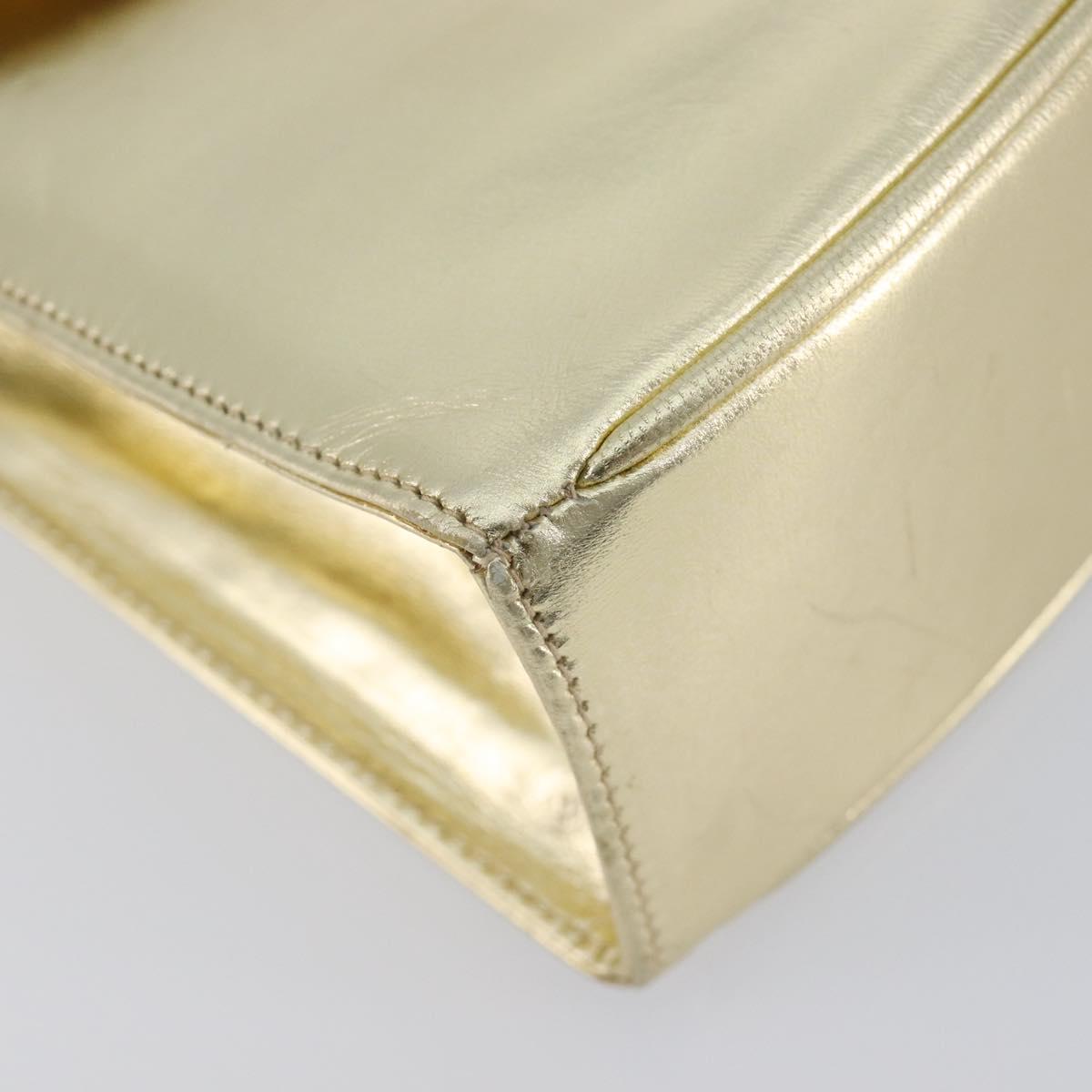 Salvatore Ferragamo Shoulder Bag Leather Gold Auth 210225