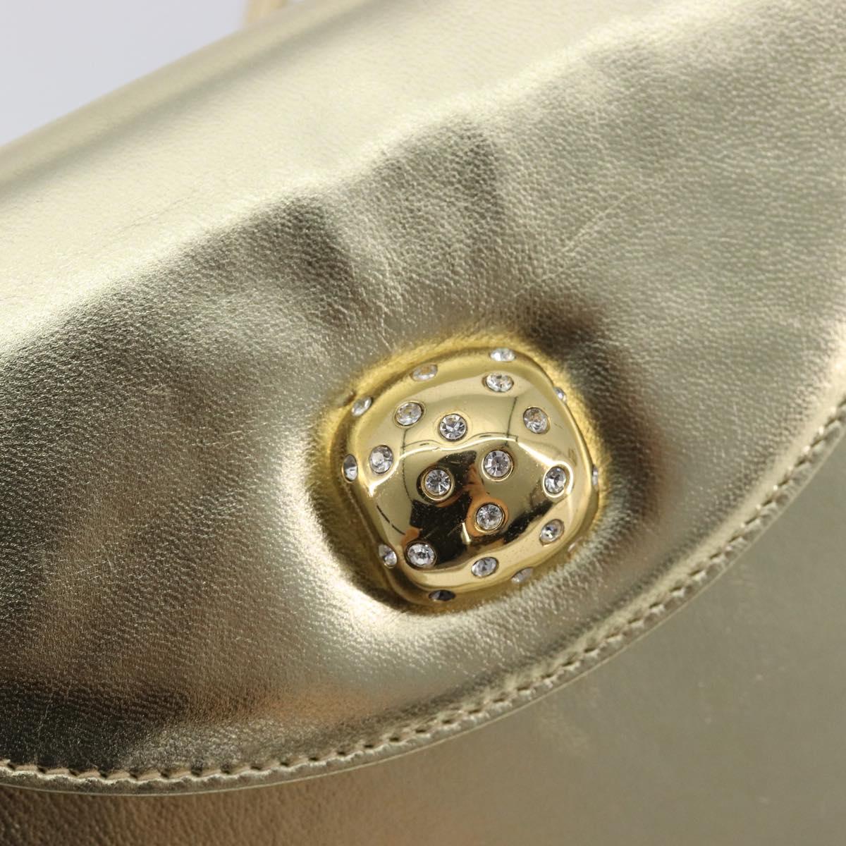 Salvatore Ferragamo Shoulder Bag Leather Gold Auth 210225