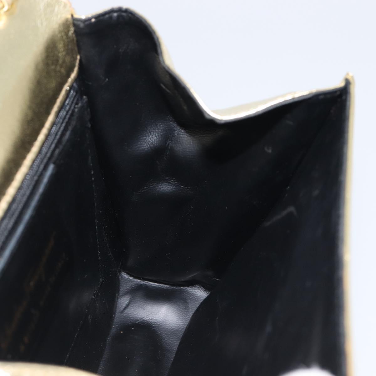 Salvatore Ferragamo Shoulder Bag Leather Gold Auth 210225