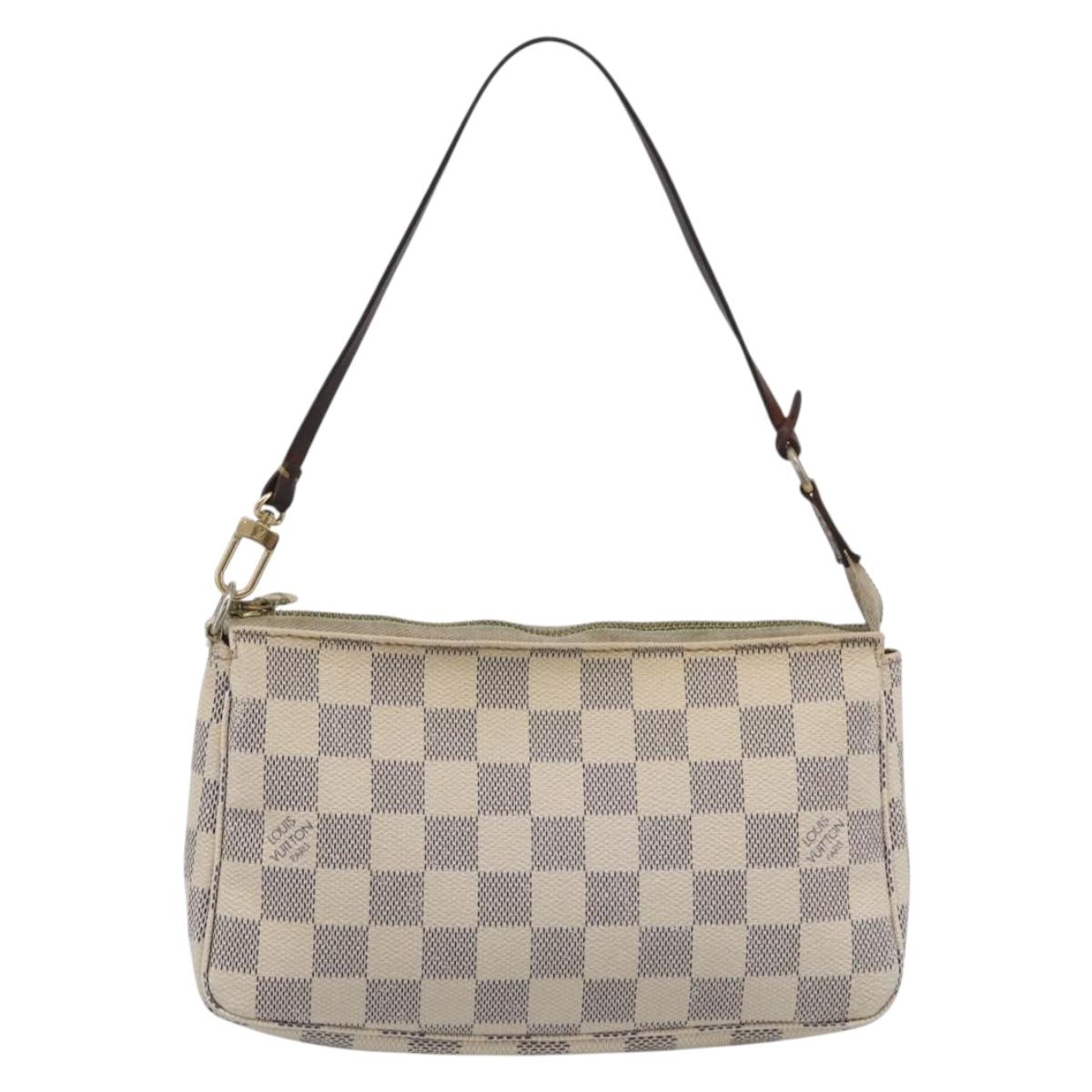 LOUIS VUITTON Damier Azur Pochette Accessoires Pouch N51986 LV Auth 210369