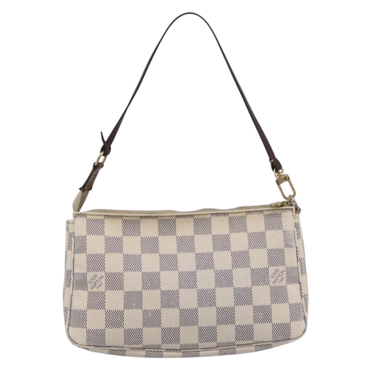 LOUIS VUITTON Damier Azur Pochette Accessoires Pouch N51986 LV Auth 210369