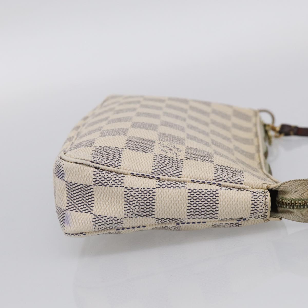 LOUIS VUITTON Damier Azur Pochette Accessoires Pouch N51986 LV Auth 210369