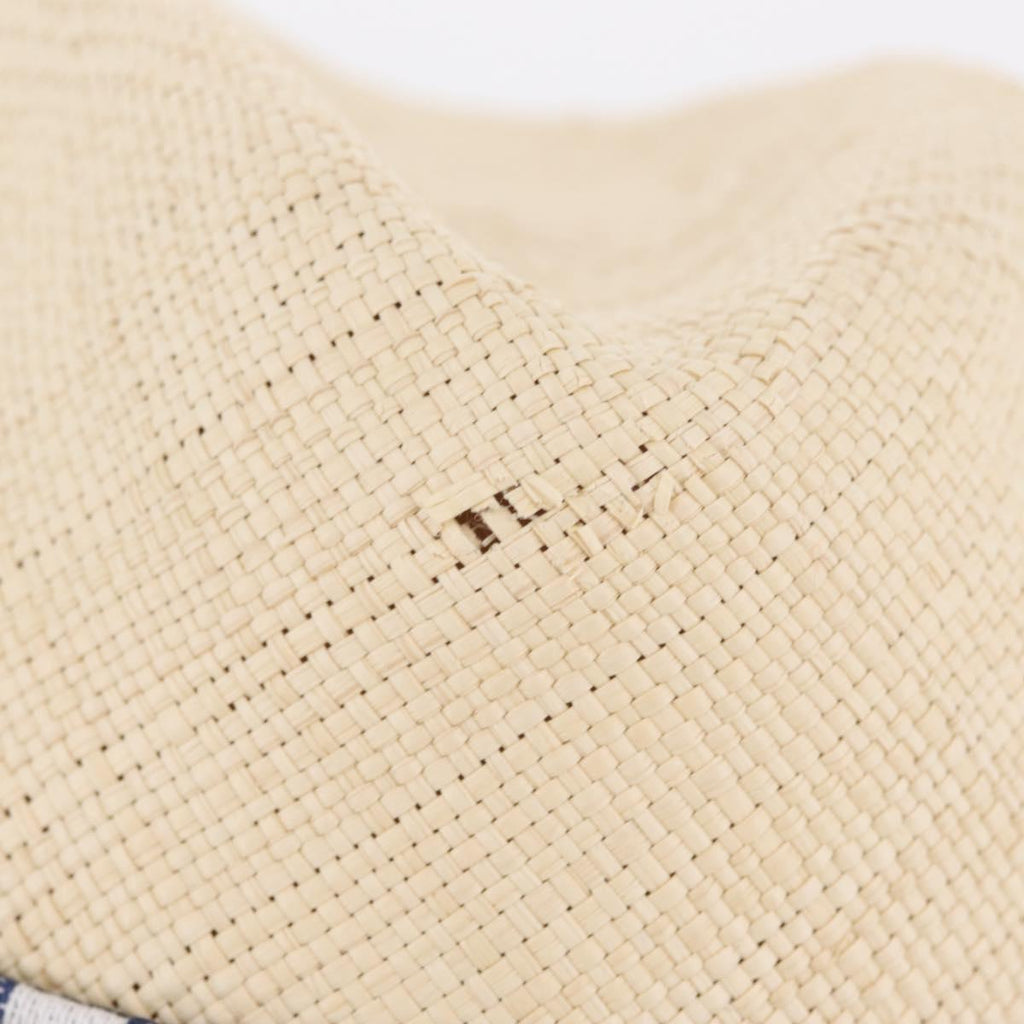 LOUIS VUITTON Chapeau Paille Graphical Cut Hat Straw 24.4"" Beige Auth 210427M