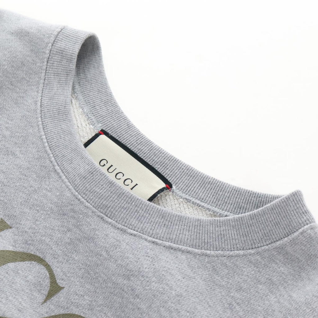 GUCCI Trainer Cotton Gray Auth 210537M