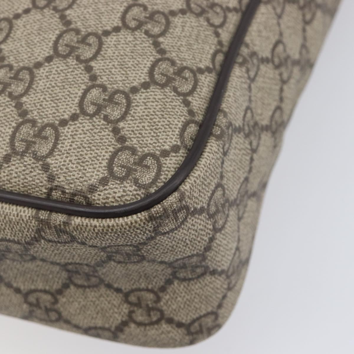 GUCCI GG Supreme Shoulder Bag PVC Beige Gold 201448 Auth 210644A