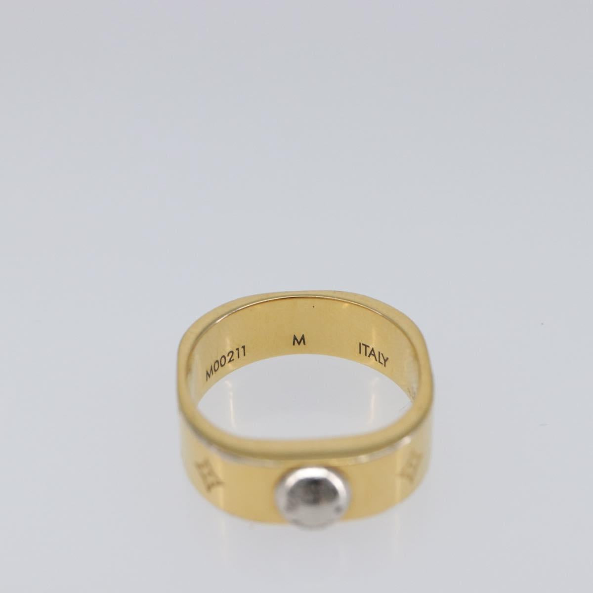LOUIS VUITTON Nanogram Ring metal Gold LV Auth 210661