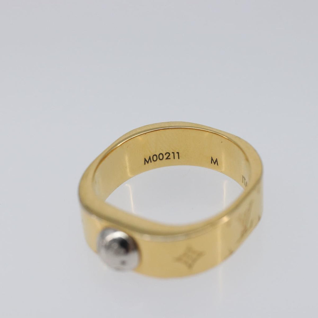 LOUIS VUITTON Nanogram Ring metal Gold LV Auth 210661