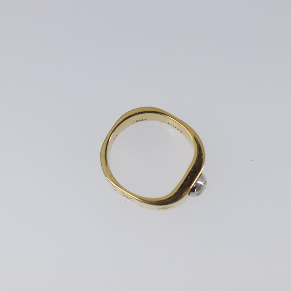 LOUIS VUITTON Nanogram Ring metal Gold LV Auth 210661