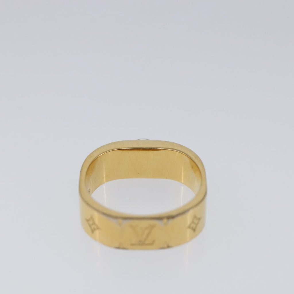 LOUIS VUITTON Nanogram Ring metal Gold LV Auth 210661