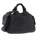 Bottega Veneta INTRECCIATO Hand Bag Leather Black 144413 Auth 210663V