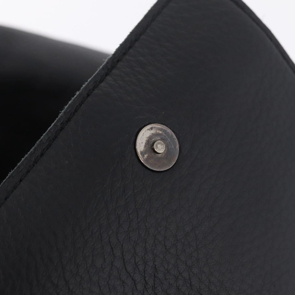 Bottega Veneta INTRECCIATO Hand Bag Leather Black 144413 Auth 210663V