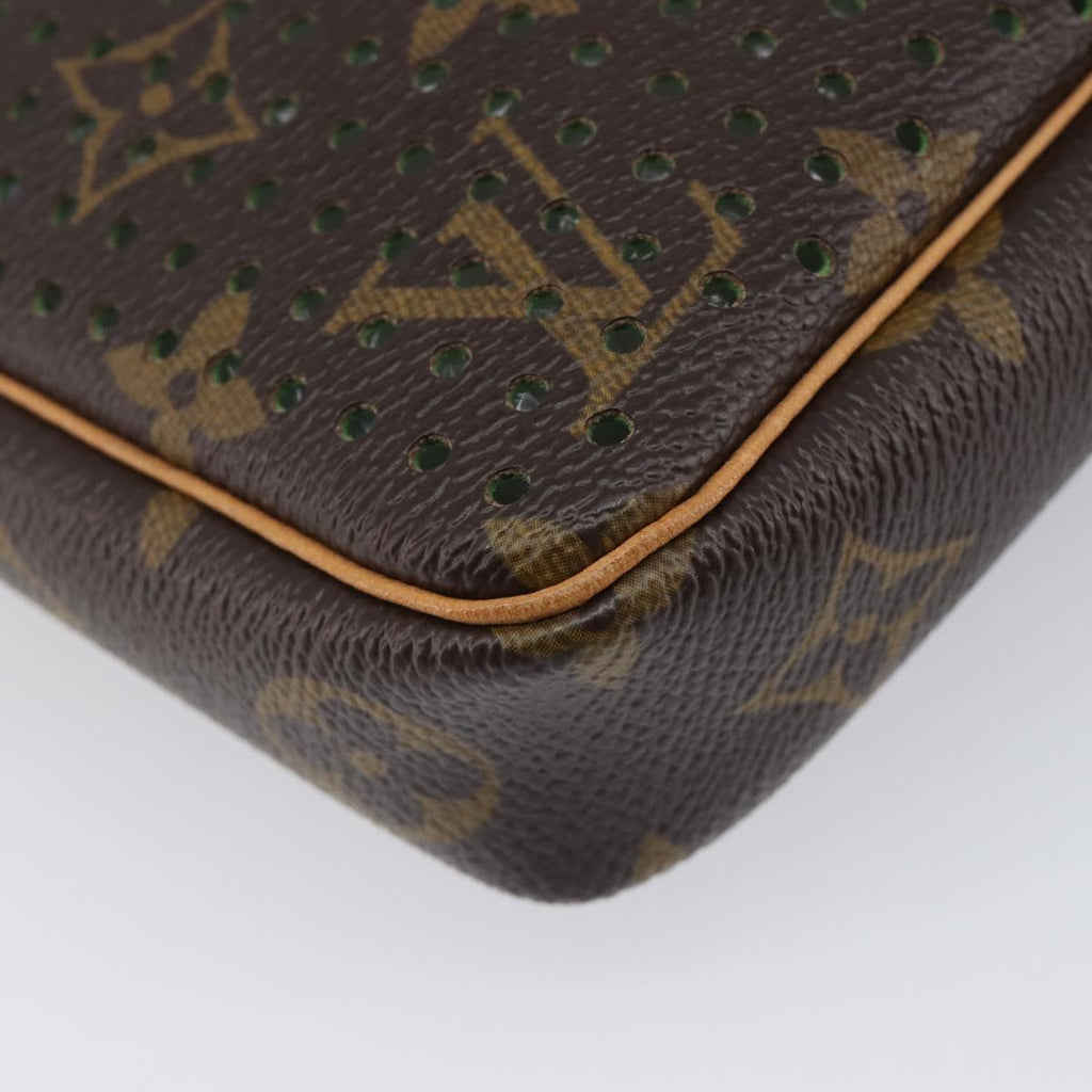 LOUIS VUITTON Monogram Perfo Pochette Accessoires Vert M95184 LV Auth 210664SAV