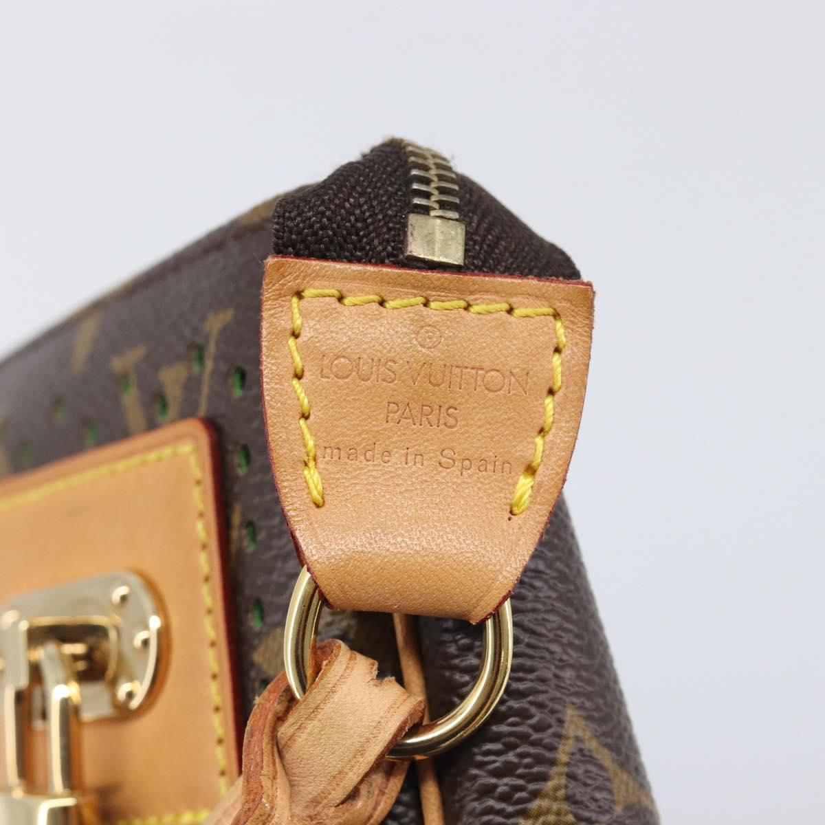 LOUIS VUITTON Monogram Perfo Pochette Accessoires Vert M95184 LV Auth 210664SAV