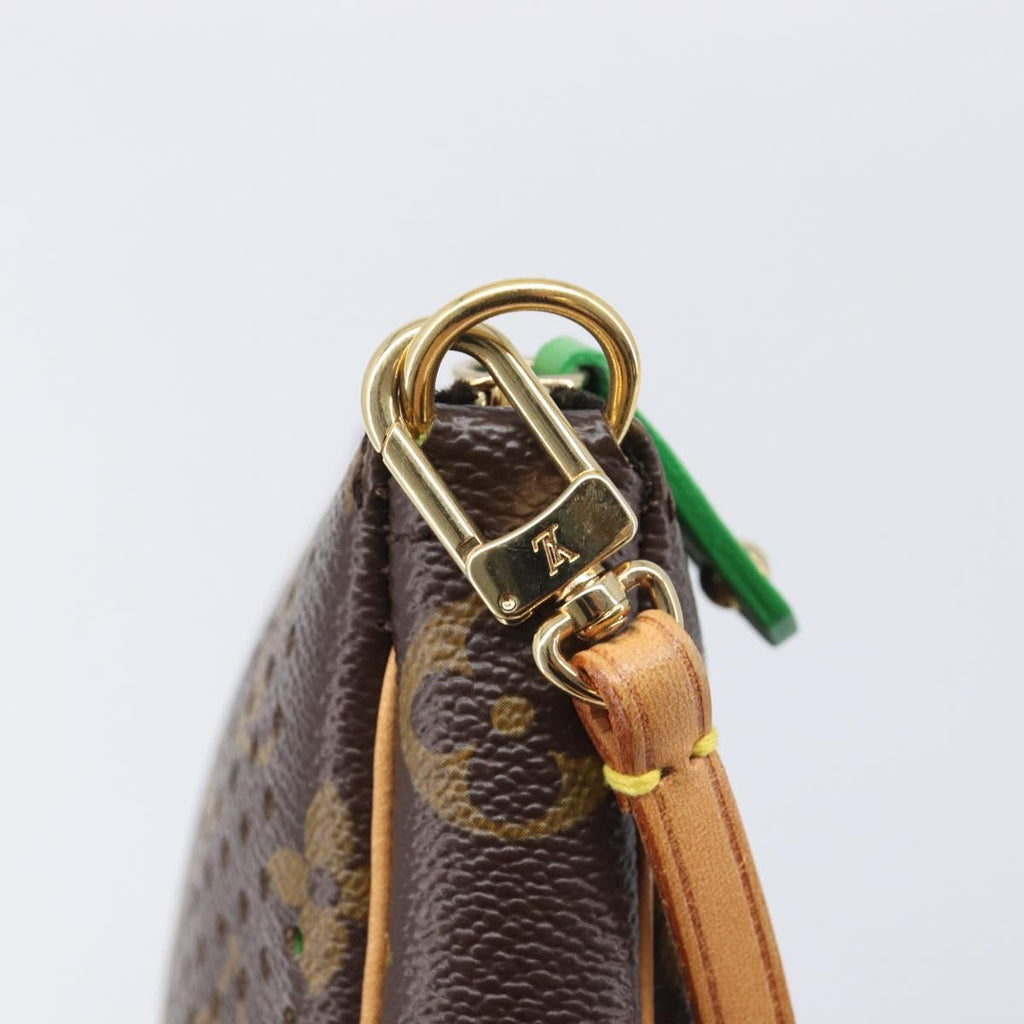 LOUIS VUITTON Monogram Perfo Pochette Accessoires Vert M95184 LV Auth 210664SAV
