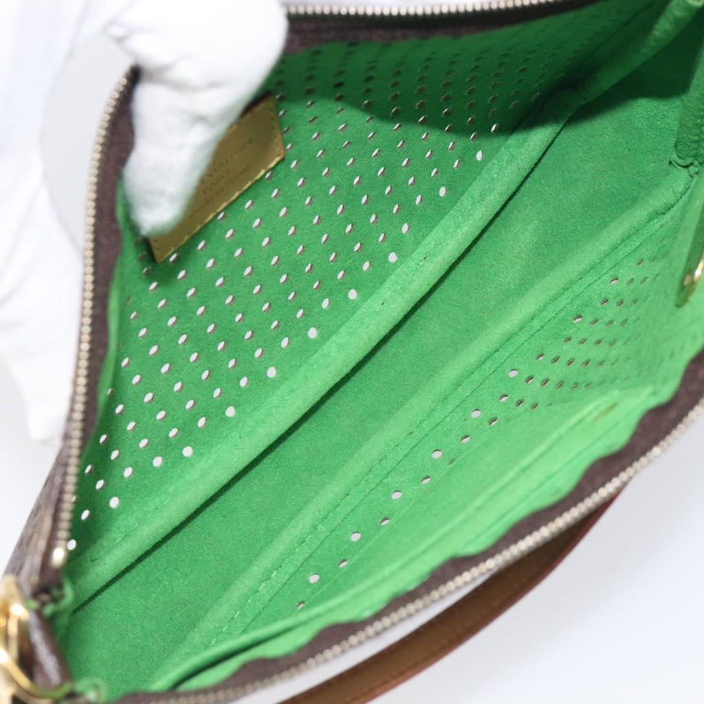 LOUIS VUITTON Monogram Perfo Pochette Accessoires Vert M95184 LV Auth 210664SAV