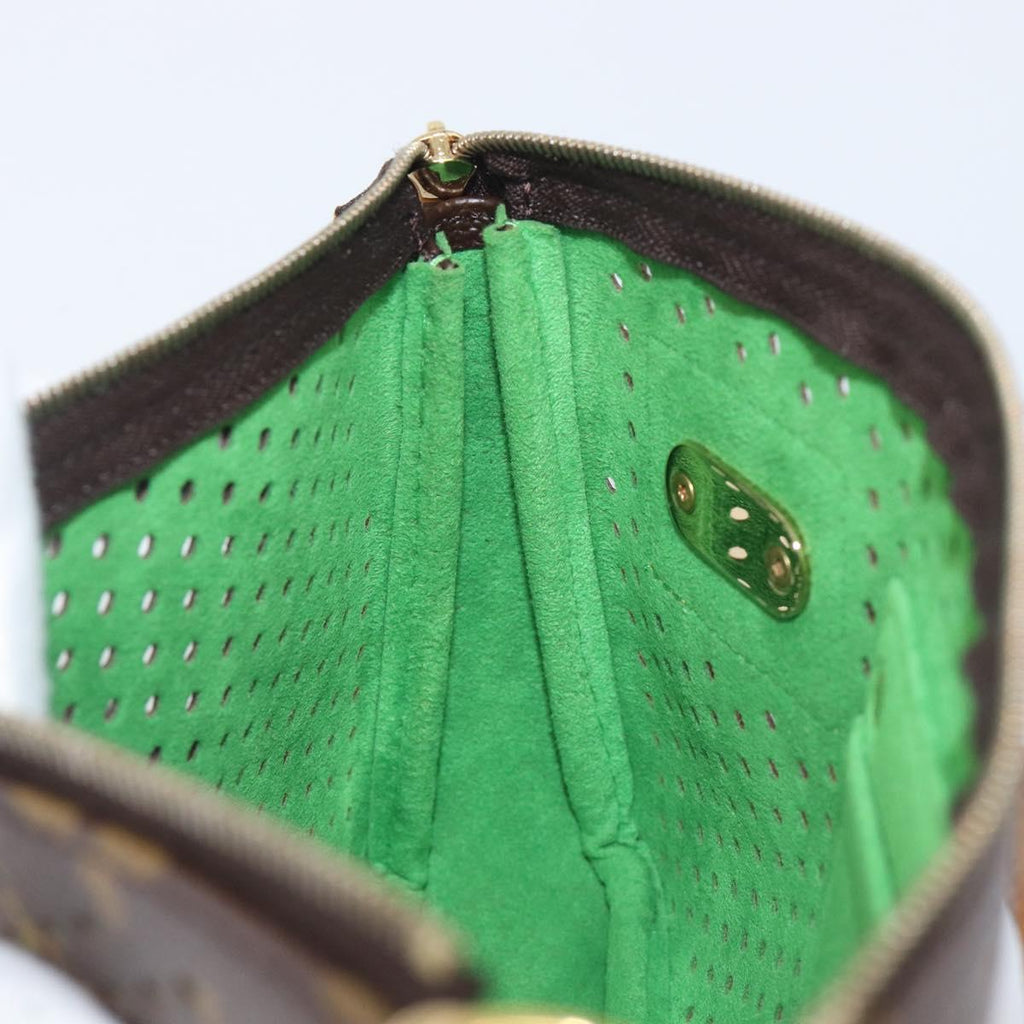 LOUIS VUITTON Monogram Perfo Pochette Accessoires Vert M95184 LV Auth 210664SAV