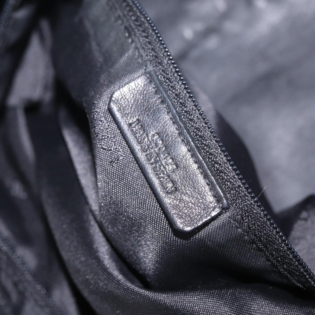 LOEWE Shoulder Bag Leather Black Silver Auth 210669A