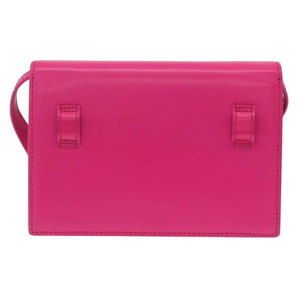 Balenciaga Sharp Shoulder Bag Leather Pink Silver 594988 Auth 210691M