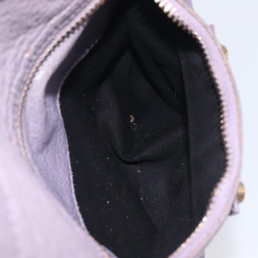 Balenciaga Giant Day Shoulder Bag Leather Purple Gold 285437 Auth 210764V