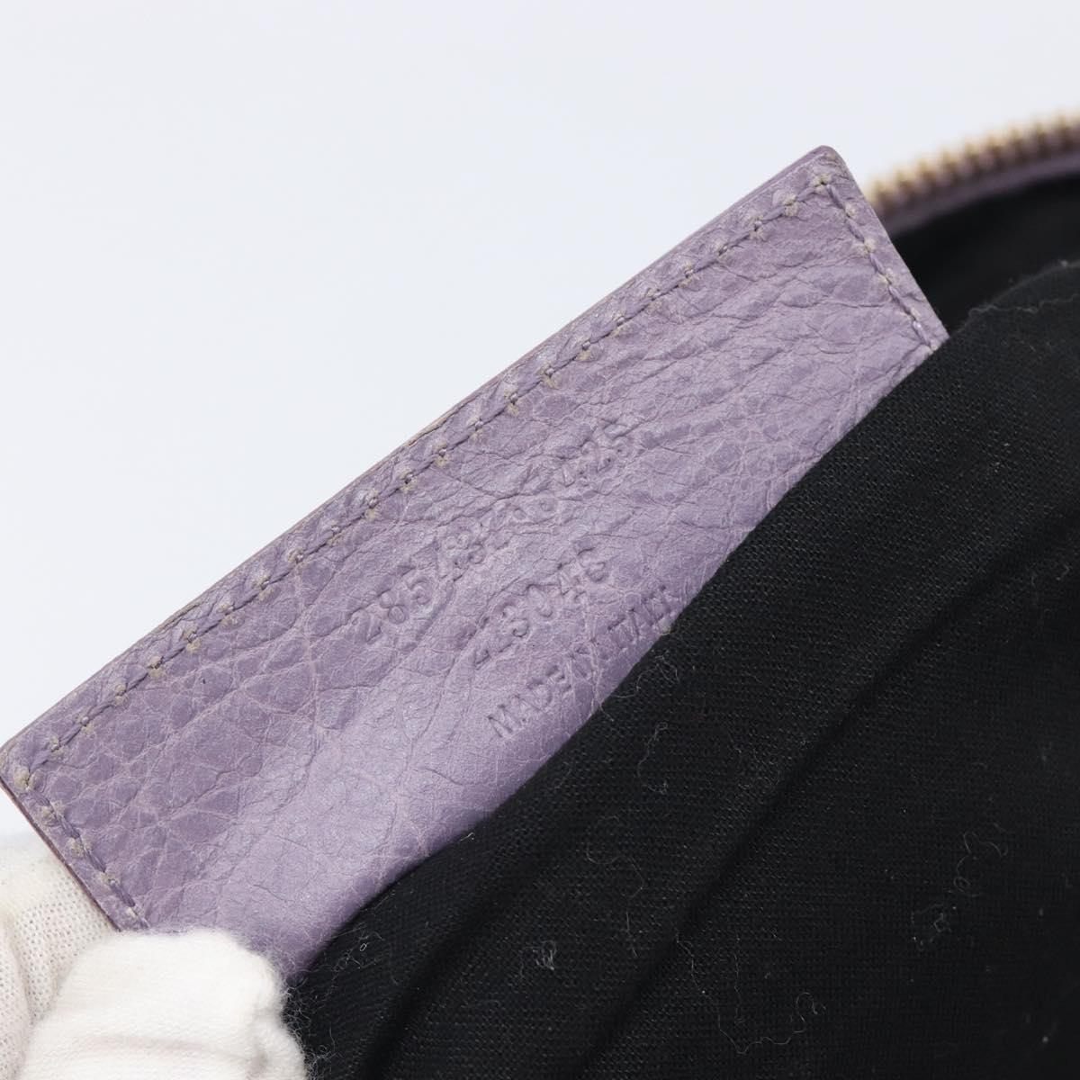 Balenciaga Giant Day Shoulder Bag Leather Purple Gold 285437 Auth 210764V