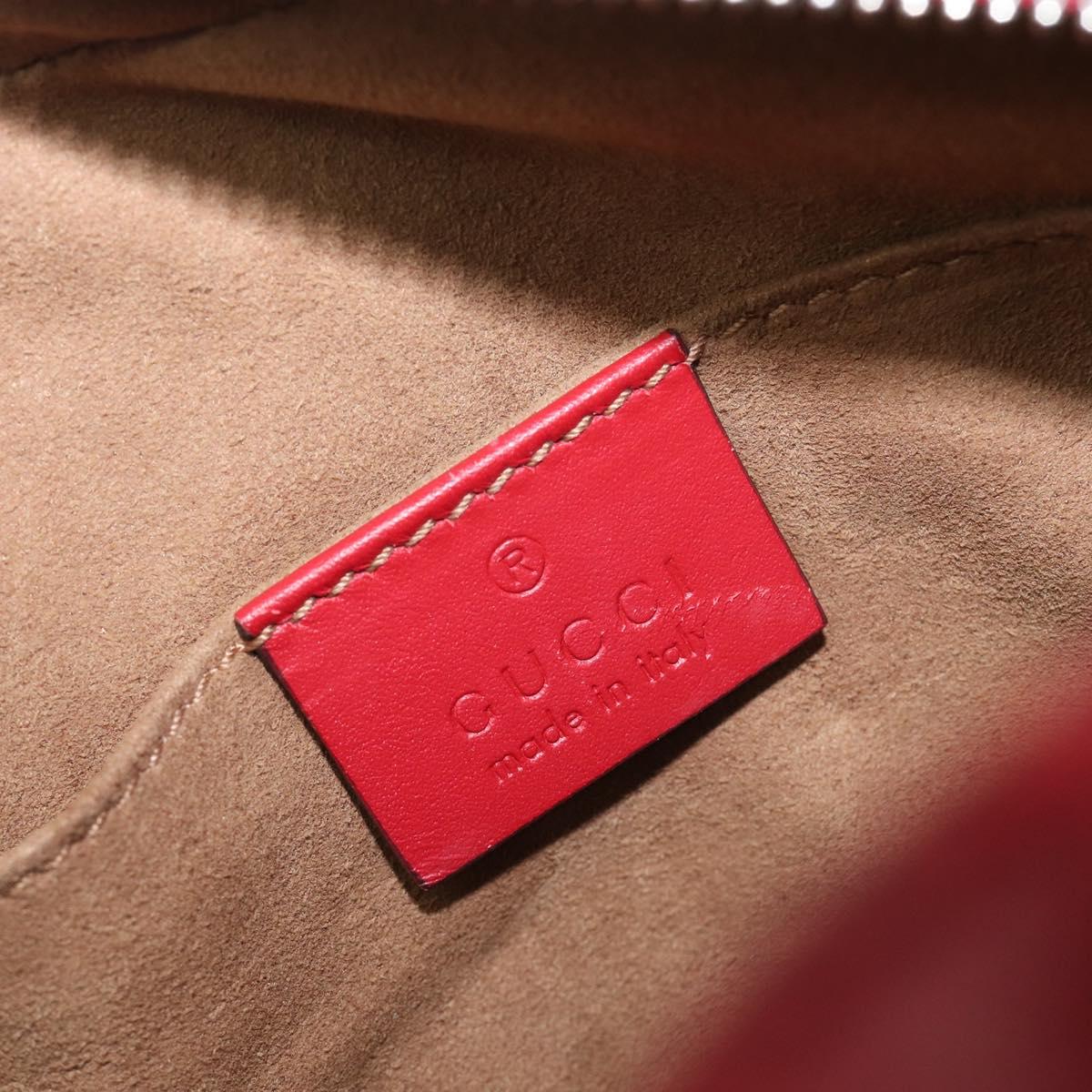GUCCI GG Supreme Chain Shoulder Bag PVC Beige Silver 409535 Auth 210815V