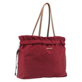 PRADA Tote Bag Nylon Red Gold Auth 210817A