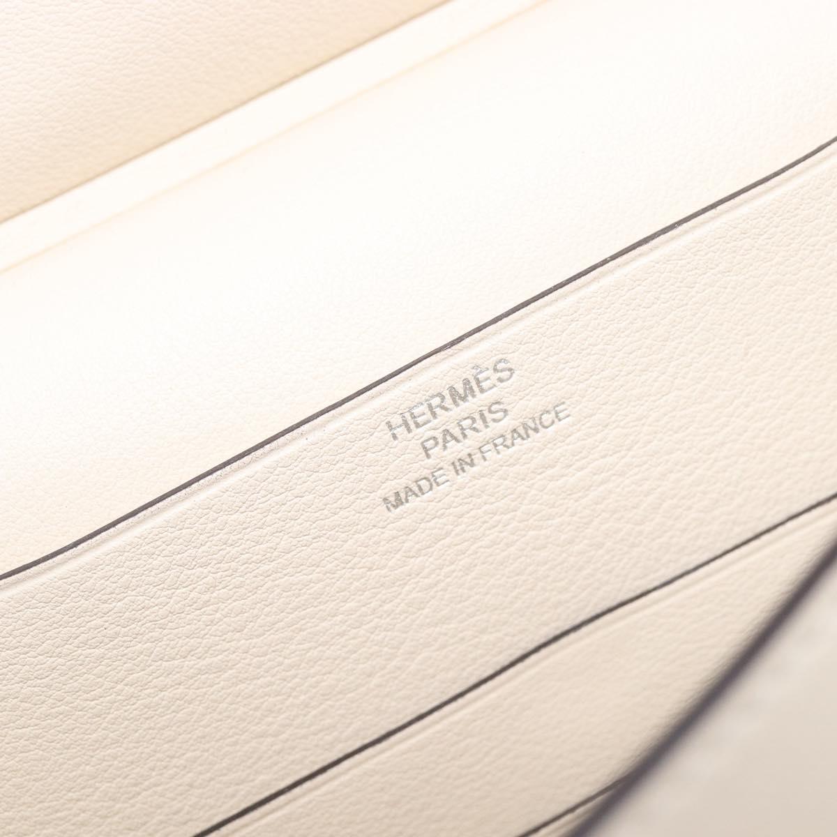 HERMES Tutti Frutti Pouch Leather Ivory Auth 210818SAM