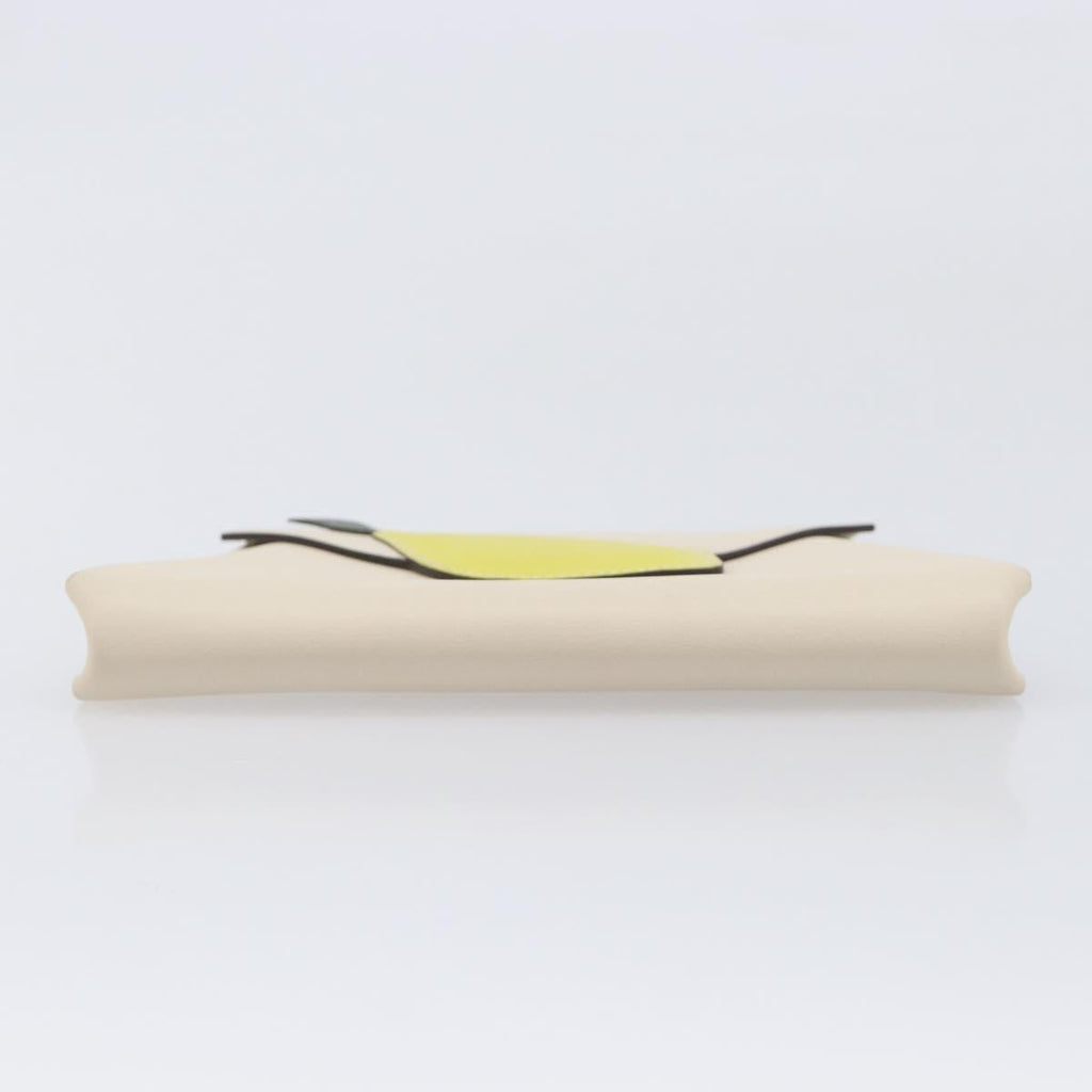 HERMES Tutti Frutti Pouch Leather Ivory Auth 210818SAM