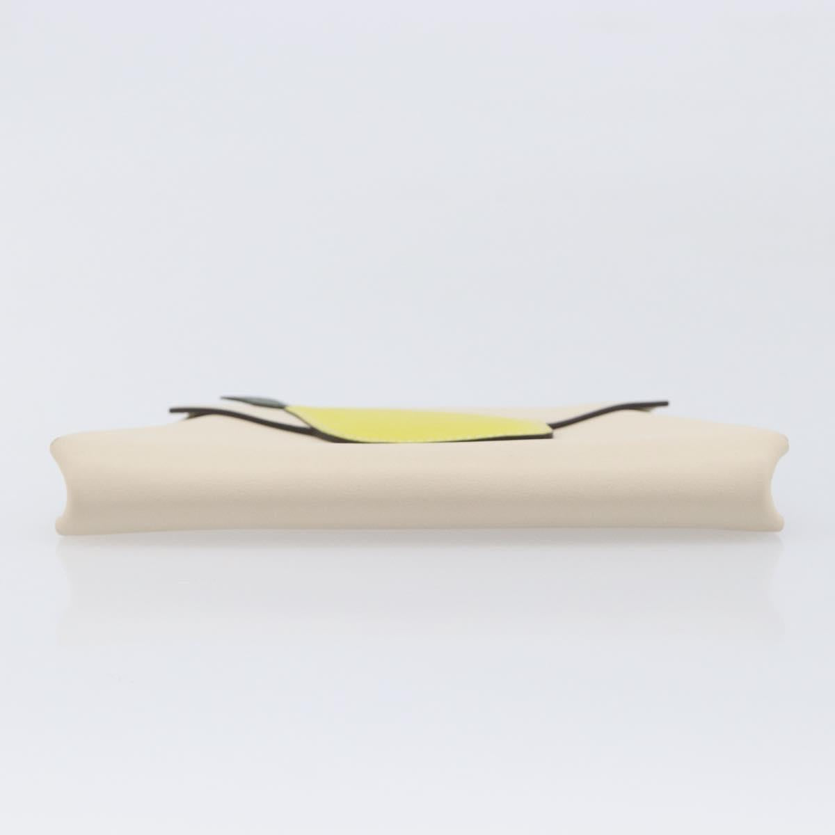 HERMES Tutti Frutti Pouch Leather Ivory Auth 210818SAM