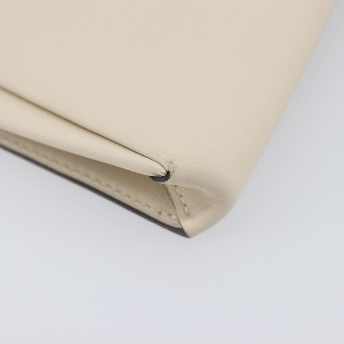 HERMES Tutti Frutti Pouch Leather Ivory Auth 210818SAM